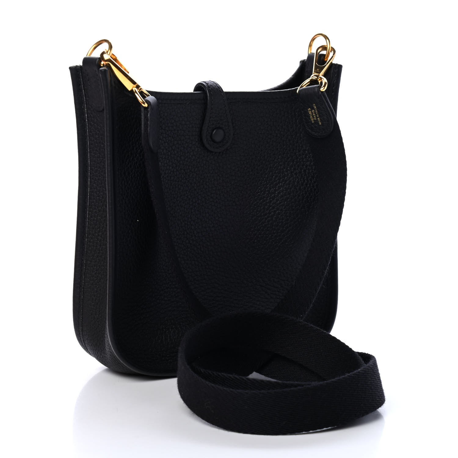 Hermes Taurillon Clemence Evelyne TPM Black 2 of 4