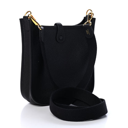 Hermes Taurillon Clemence Evelyne TPM Black 2 of 4