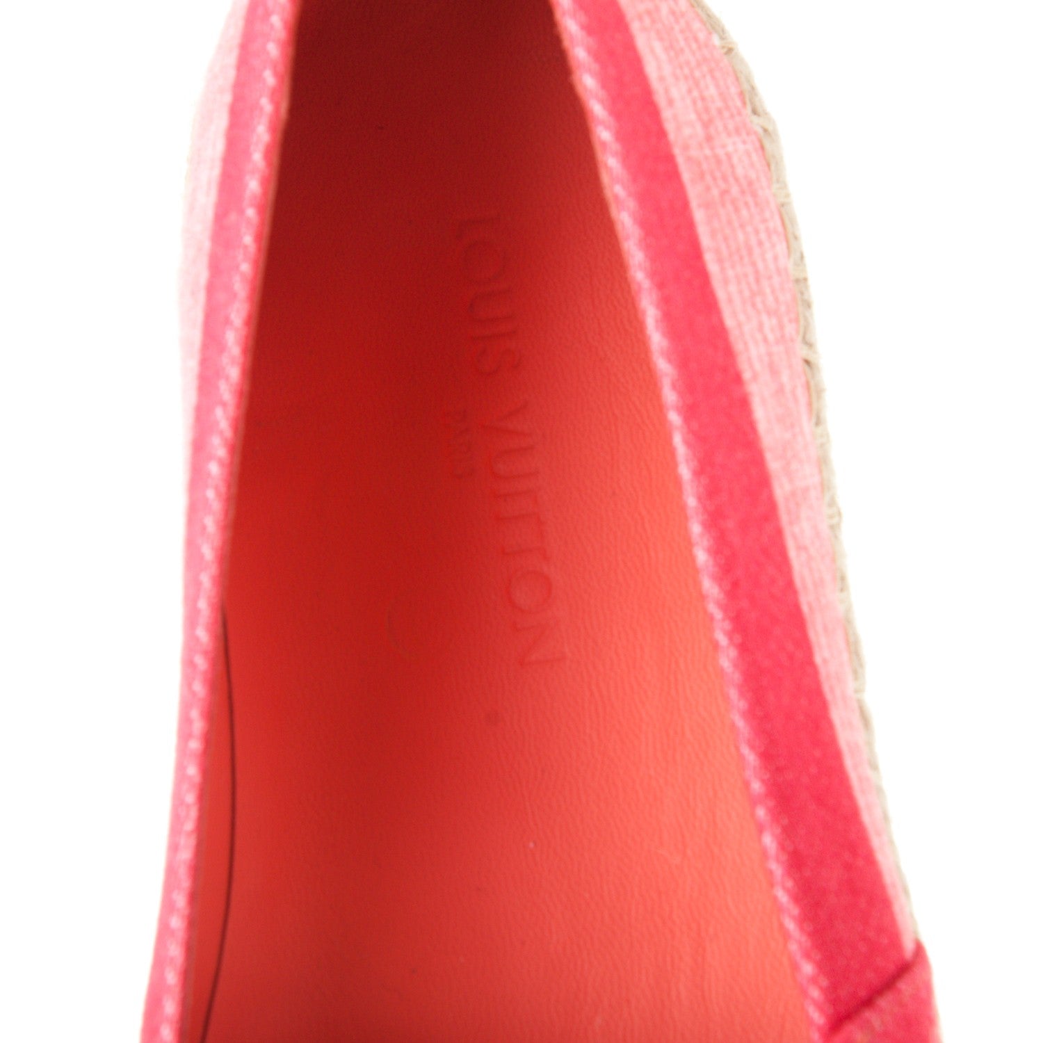 Louis Vuitton Canvas Blue Shore Espadrille Flats 37 Corail 7 of 8