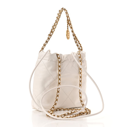 Chanel Shiny Calfskin Quilted Mini Chanel 22 White 2 of 10