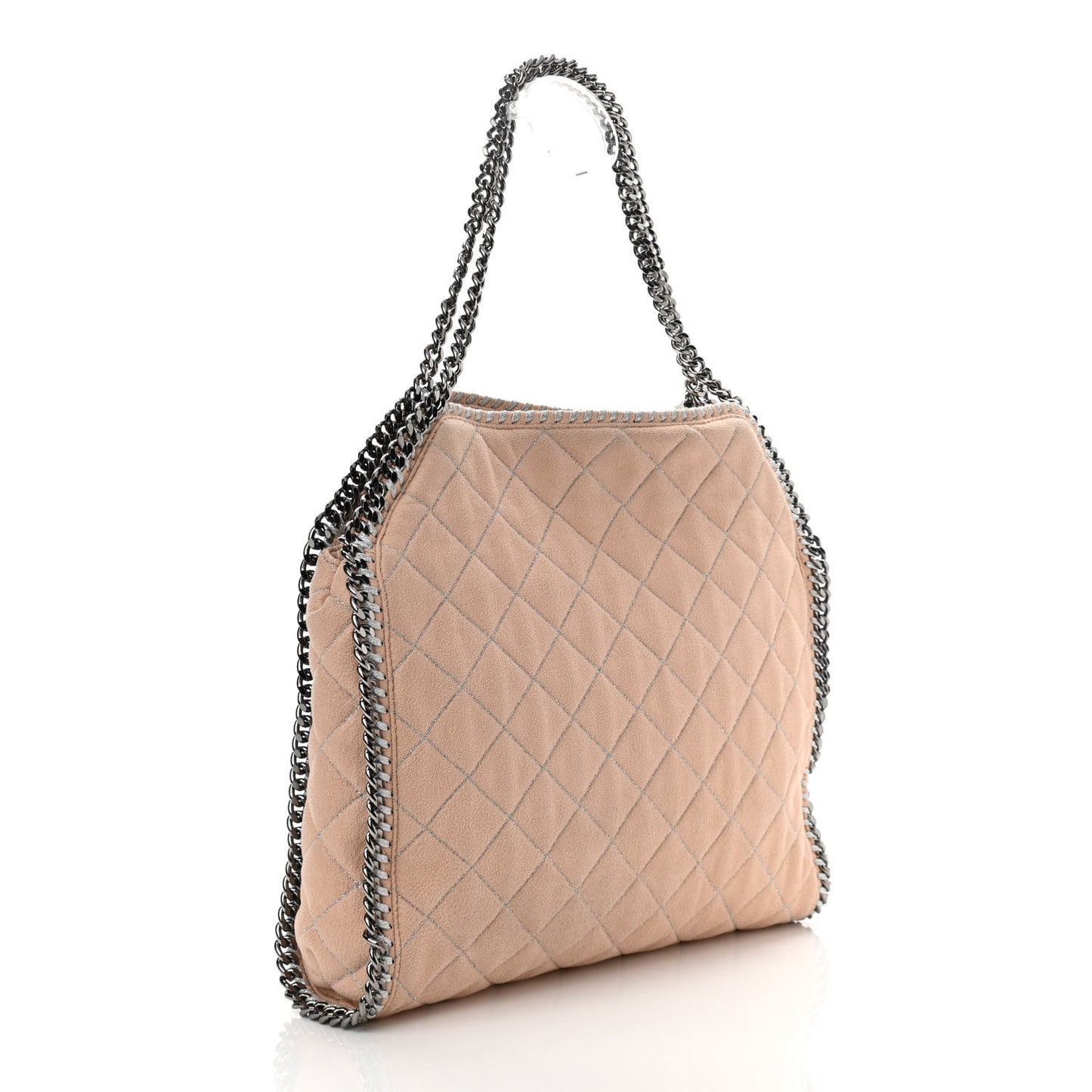 Shaggy Deer Quilted Falabella Tote Powder