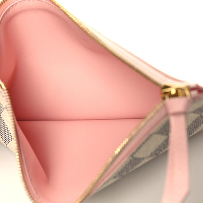 Louis Vuitton Damier Azur Felicie Chain Wallet Zippered Insert Rose Ballerine 5 of 7
