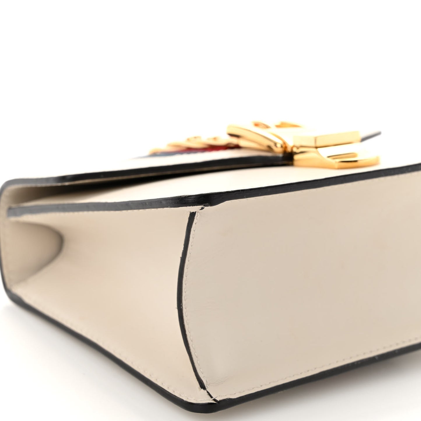 Calfskin Mini Sylvie Chain Shoulder Bag White