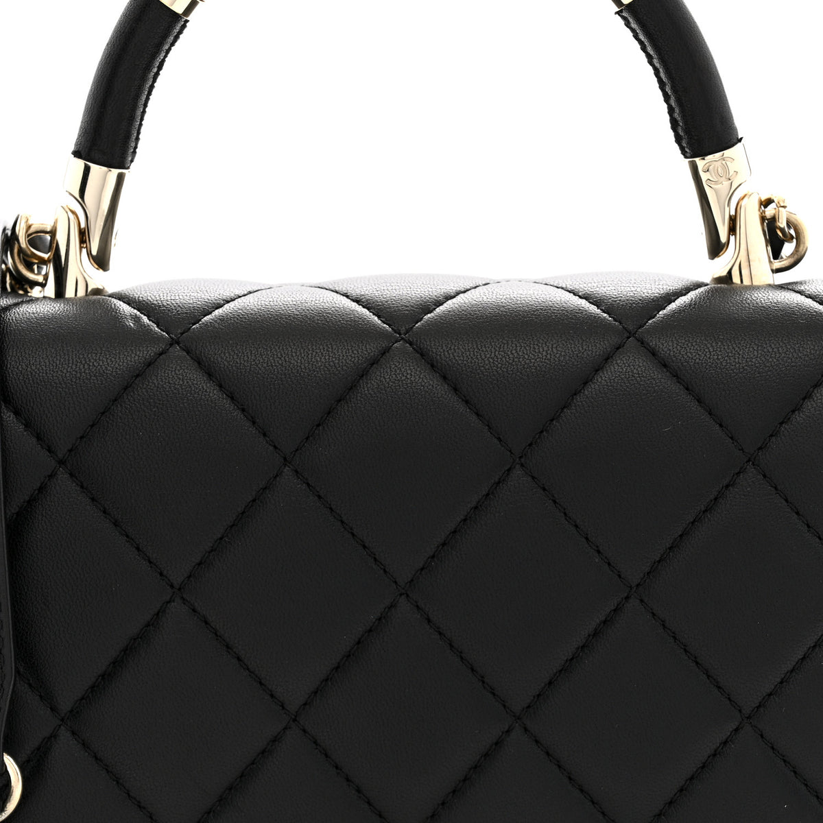 Chanel Lambskin Small Carry Chic Flap Black 8 of 10