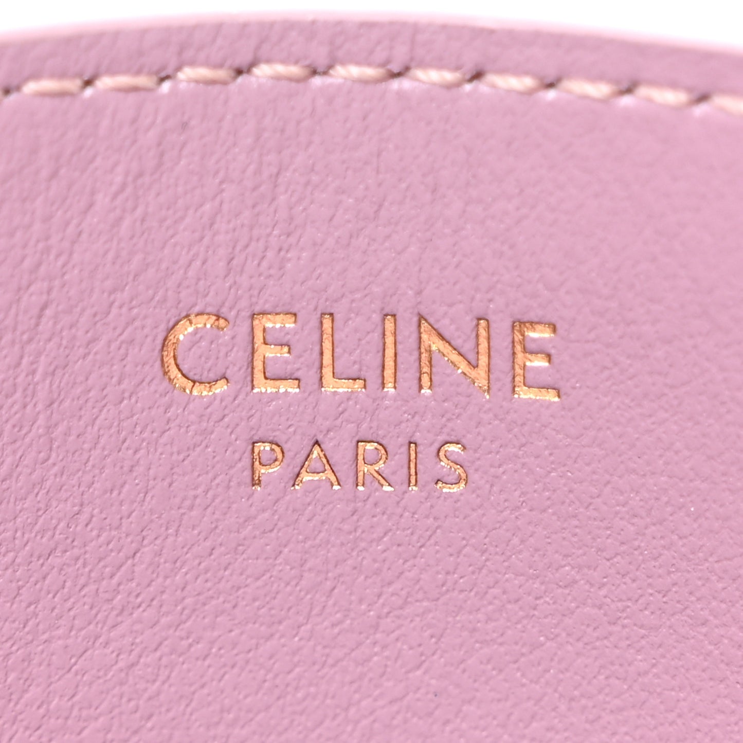 Shiny Calfskin Triomphe Card Holder Petal