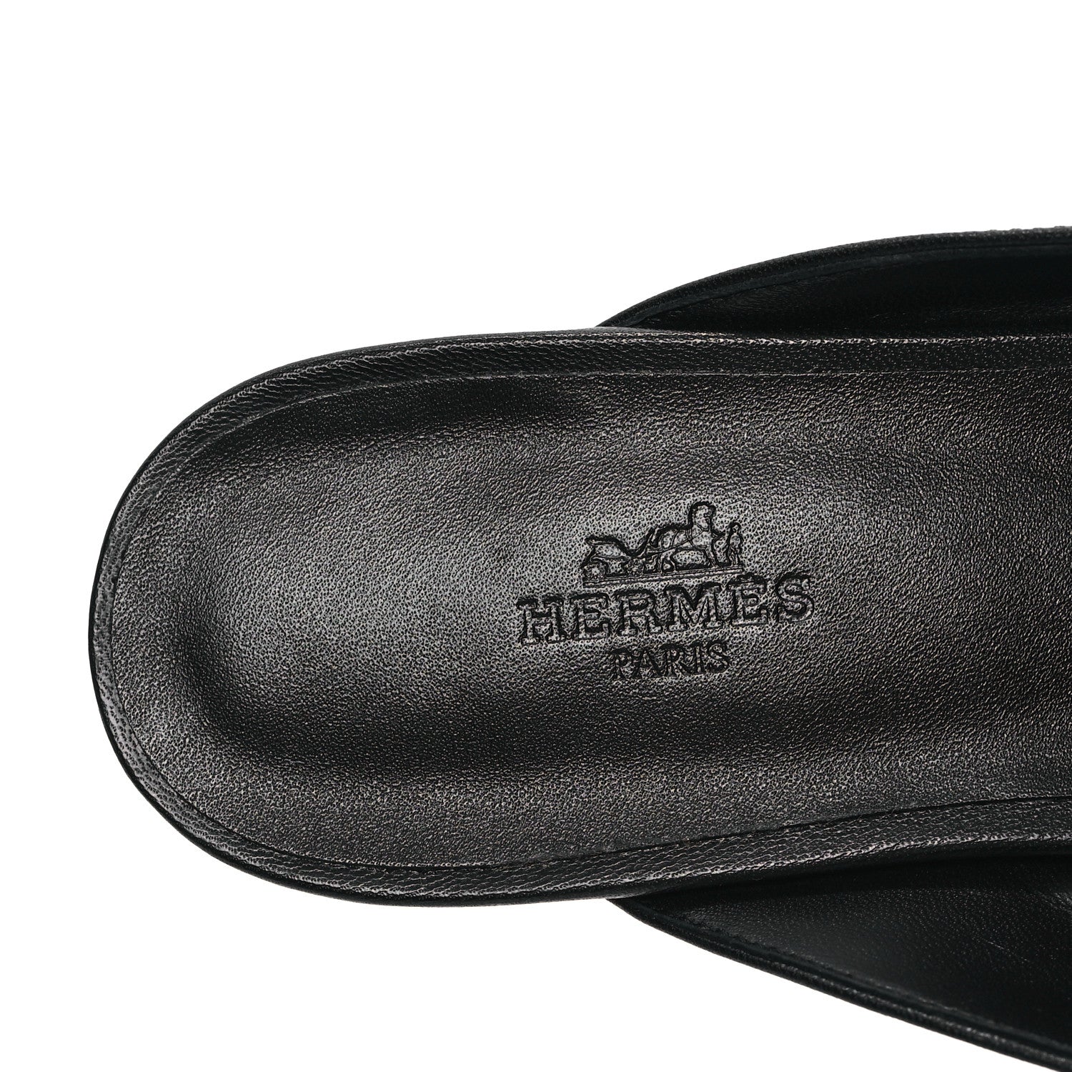 Hermes Goatskin Oz Mules 40 Black 7 of 8