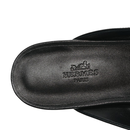 Hermes Goatskin Oz Mules 40 Black 7 of 8