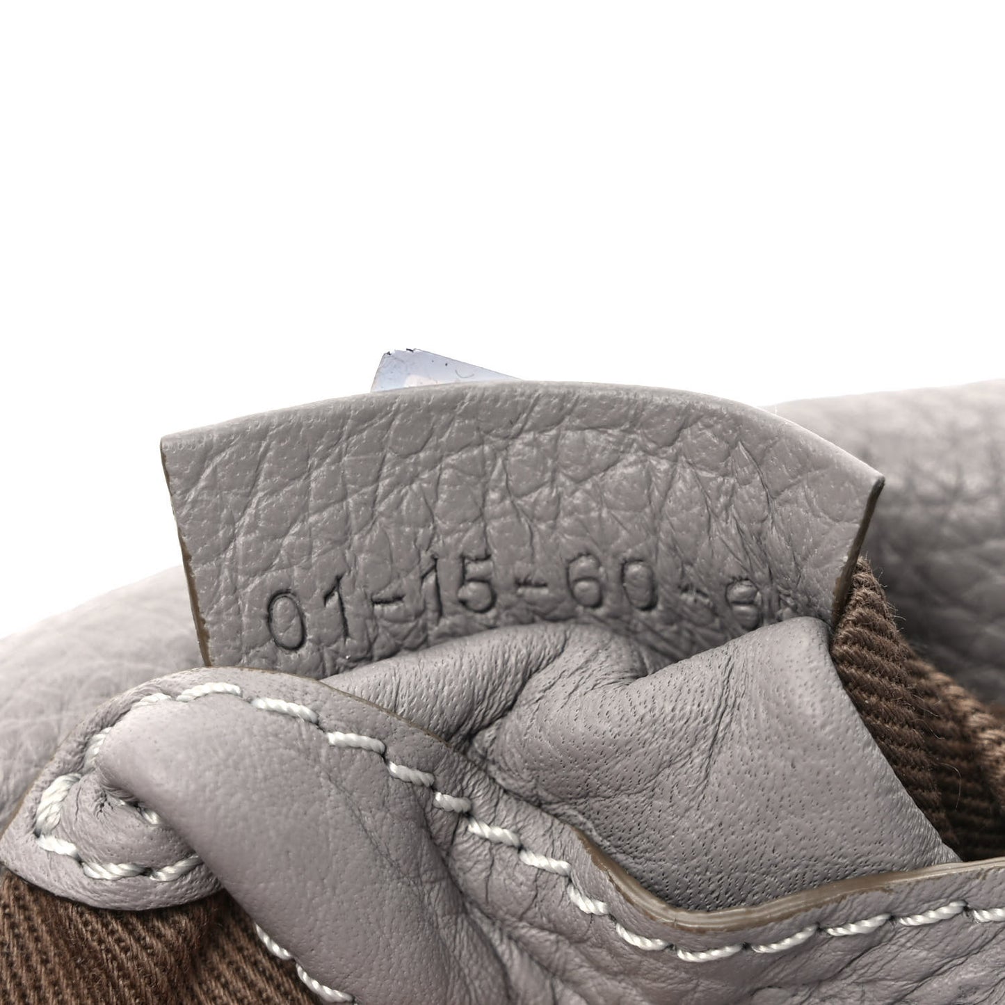 Grained Calfskin Small Marcie Saddle Bag Cashmere Grey