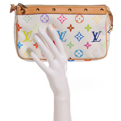 Louis Vuitton Monogram Multicolor Pochette Accessories White 2 of 8