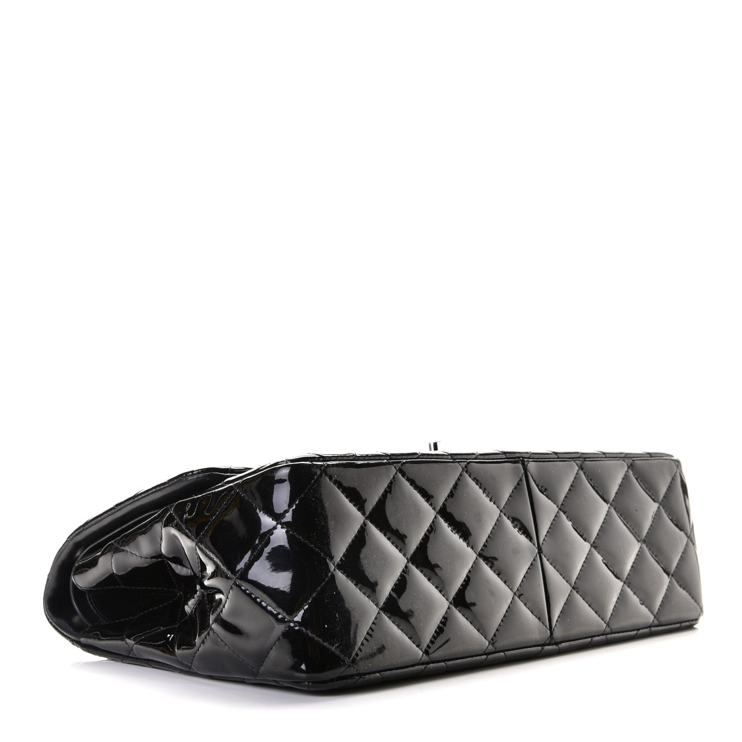 Chanel Patent Quilted Jumbo Double Flap Black 4 of 9