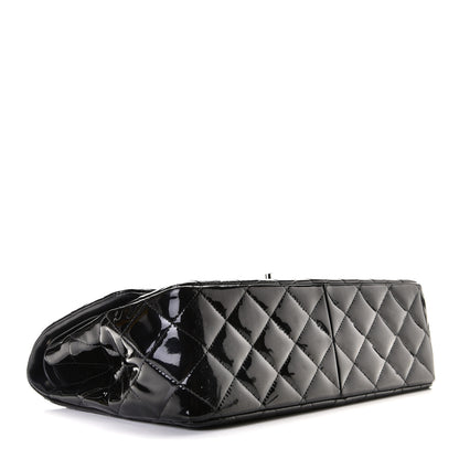 Chanel Patent Quilted Jumbo Double Flap Black 4 of 9