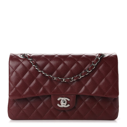 Chanel Caviar Quilted Medium Double Flap Dark Red 1 of 11