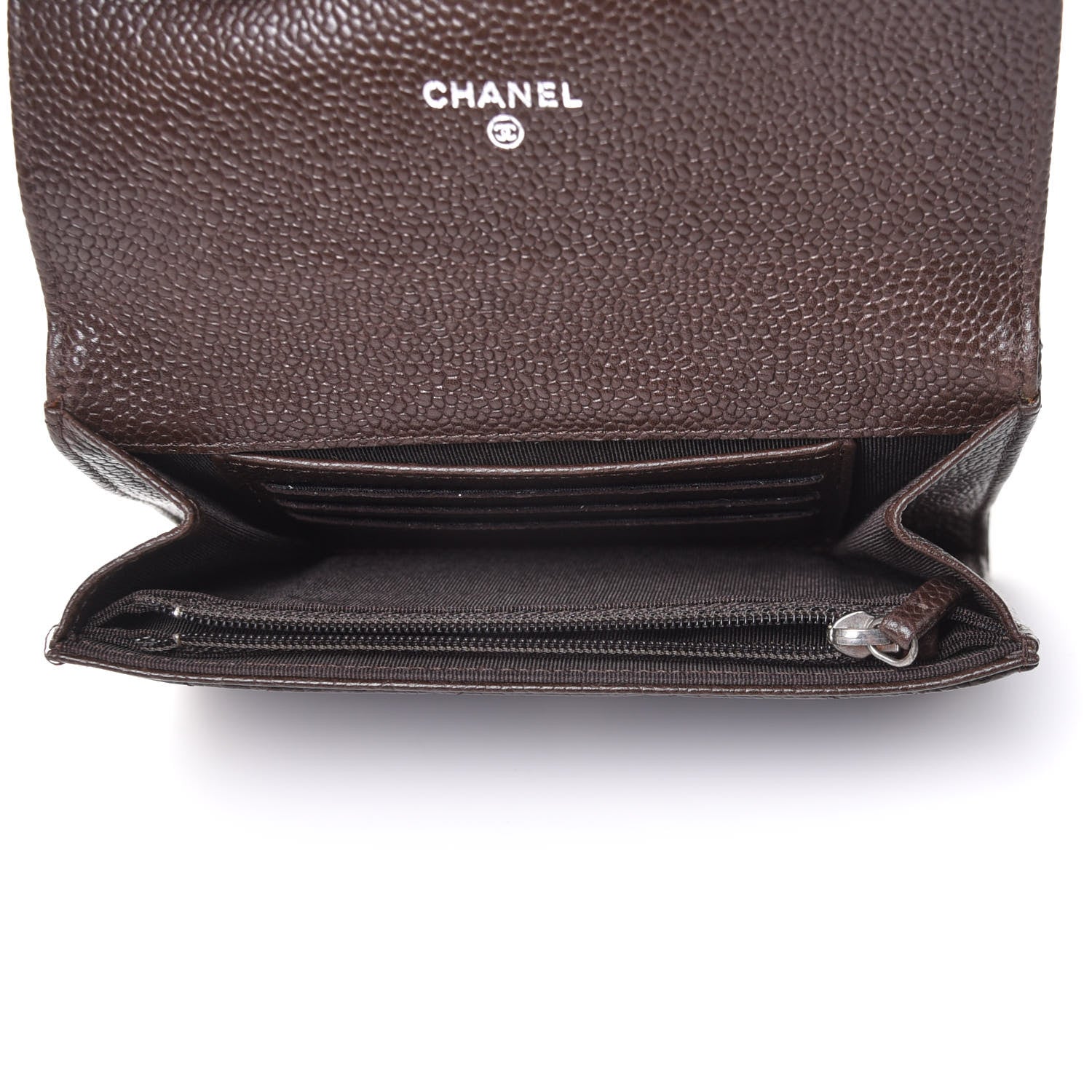 Chanel Caviar Quilted Small Flap Wallet Brown 5 of 9
