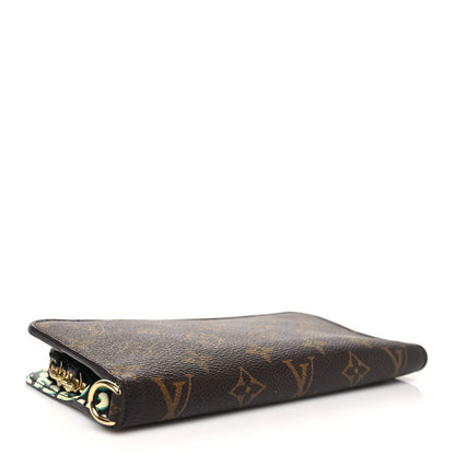 Louis Vuitton Monogram Leopard Insolite Wallet Blue Infini 4 of 7
