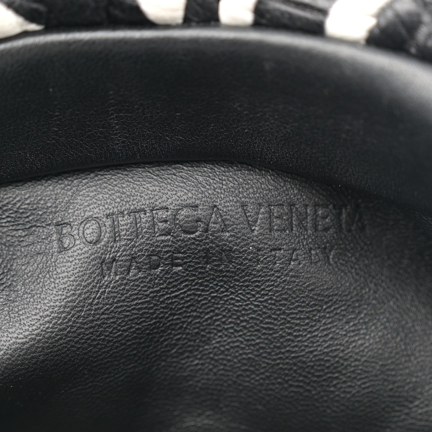 Bottega Veneta Nappa Zebra Print The Pouch Chain White Black 6 of 12