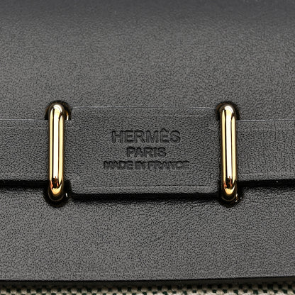 Hermes Military Toile Vache Hunter Herbag Zip Retourne 20 Ecru Vert Moyen Black 6 of 11