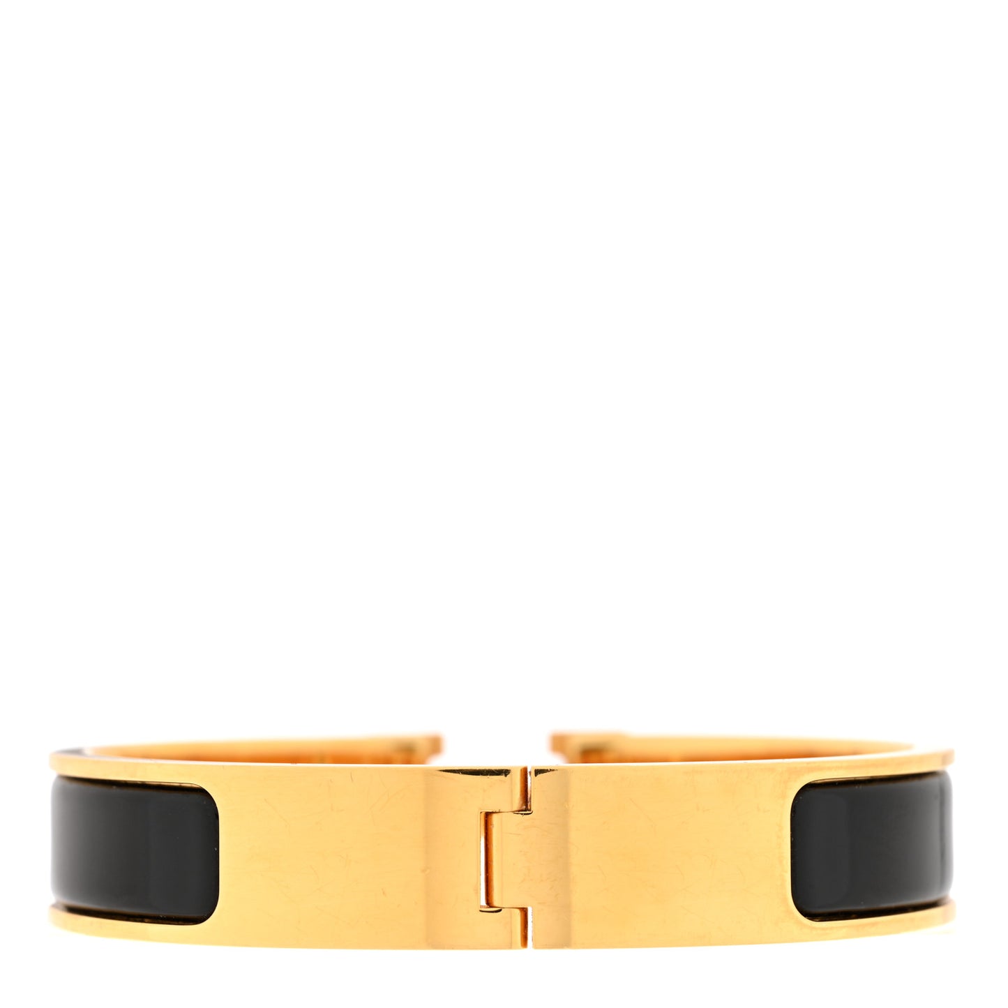 Enamel Narrow Clic Clac H PM Bracelet Black