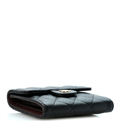 Chanel Caviar Quilted Compact Flap Wallet Black 4 of 9