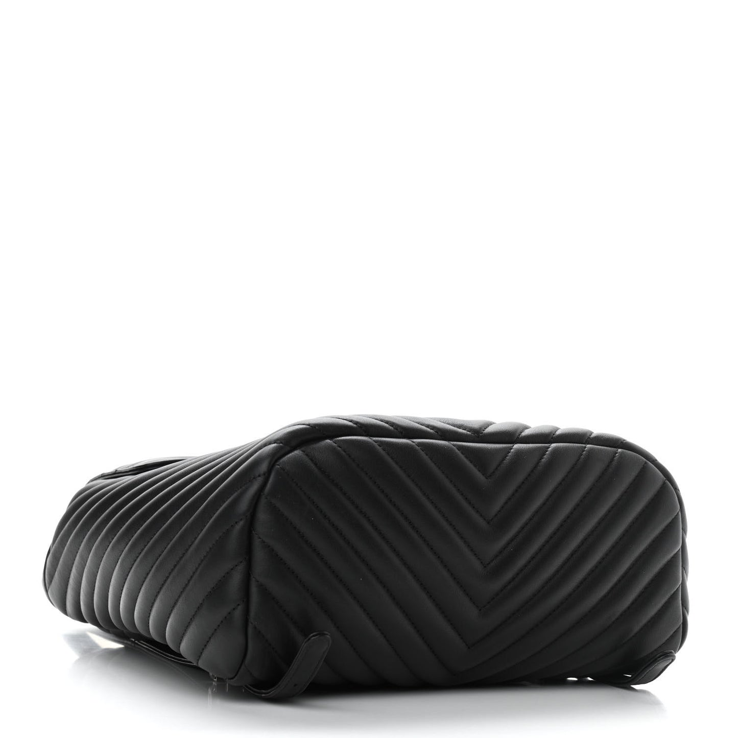 Calfskin Chevron Quilted Large Urban Spirit Backpack Black