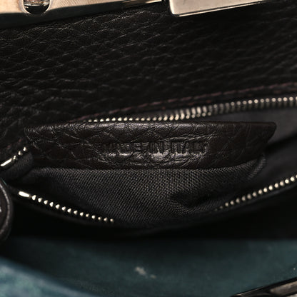 Fendi Cuoio Romano Elaphe Selleria Lace Up Bi-Color Mini Peekaboo Iconic Satchel Amazzonia 7 of 10