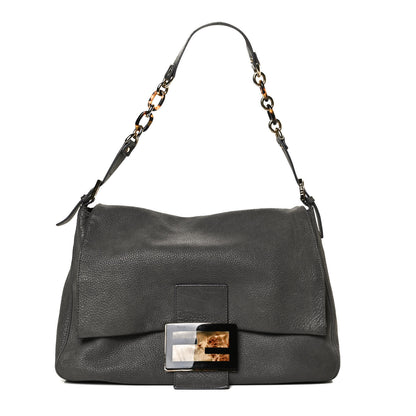 Fendi Vitello Savana Big Mama Baguette Grigio Tartaruga Natural 1 of 13