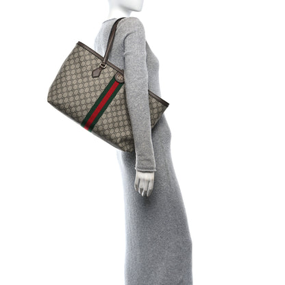 Gucci GG Supreme Monogram Medium Ophidia Shopping Tote Brown 2 of 10
