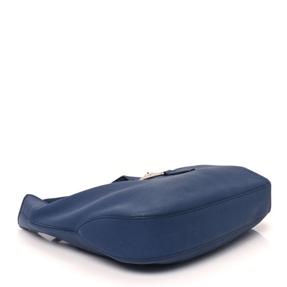 Soft Grained Calfskin Large Jackie Hobo Classic Blue Marine