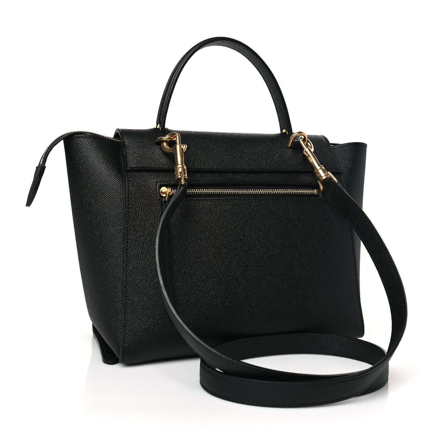 Grained Calfskin Micro Belt Bag Black