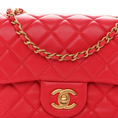 Chanel Lambskin Quilted Mini Pearl Crush Flap Red 8 of 10