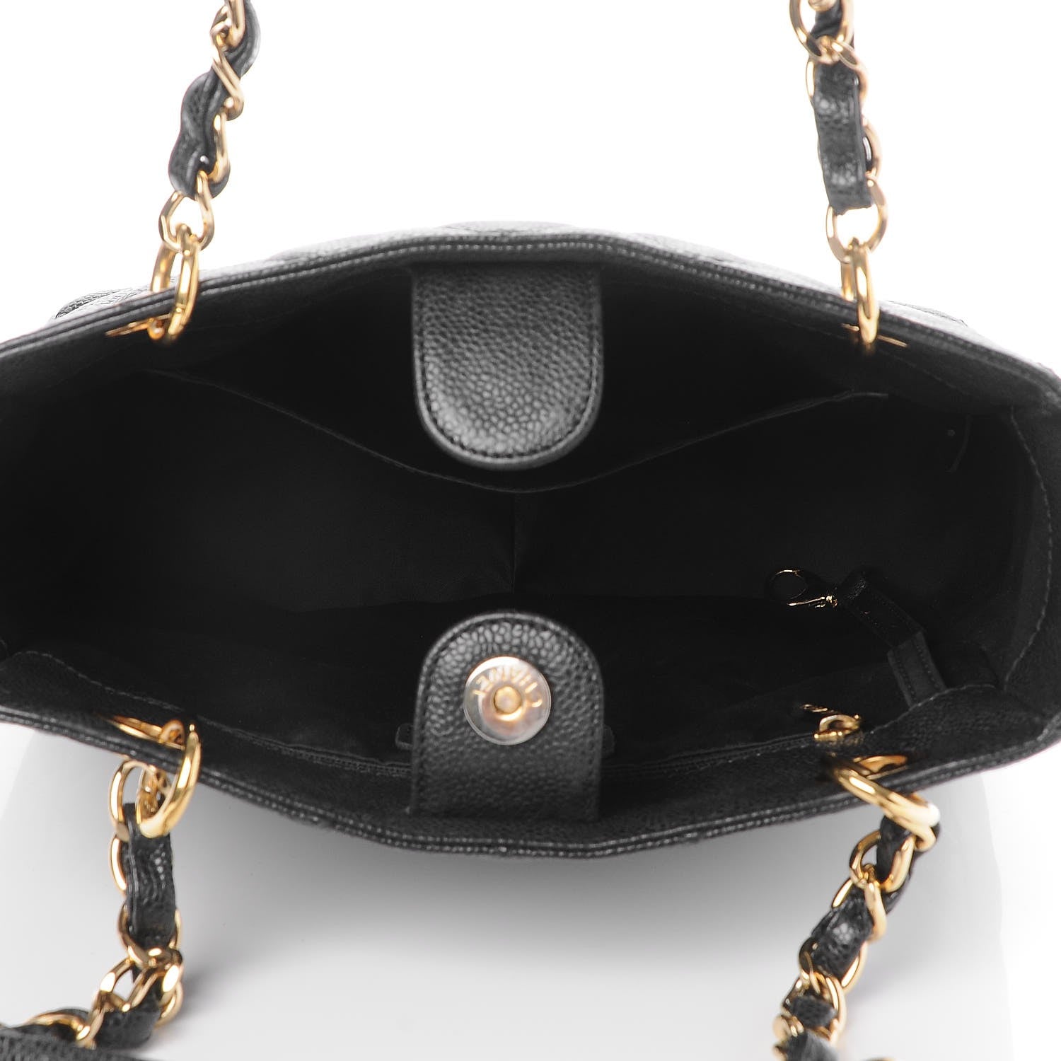 Chanel Caviar Quilted Petit Shopping Tote PST Black 5 of 8