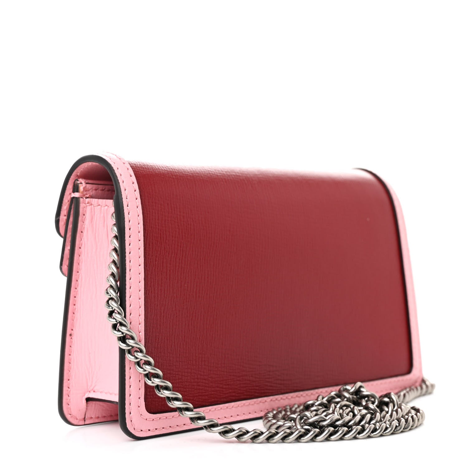 Gucci Azalea Calfskin Enamel Super Mini Dionysus Shoulder Bag New Cherry Red Wild Rose Off White 3 of 11