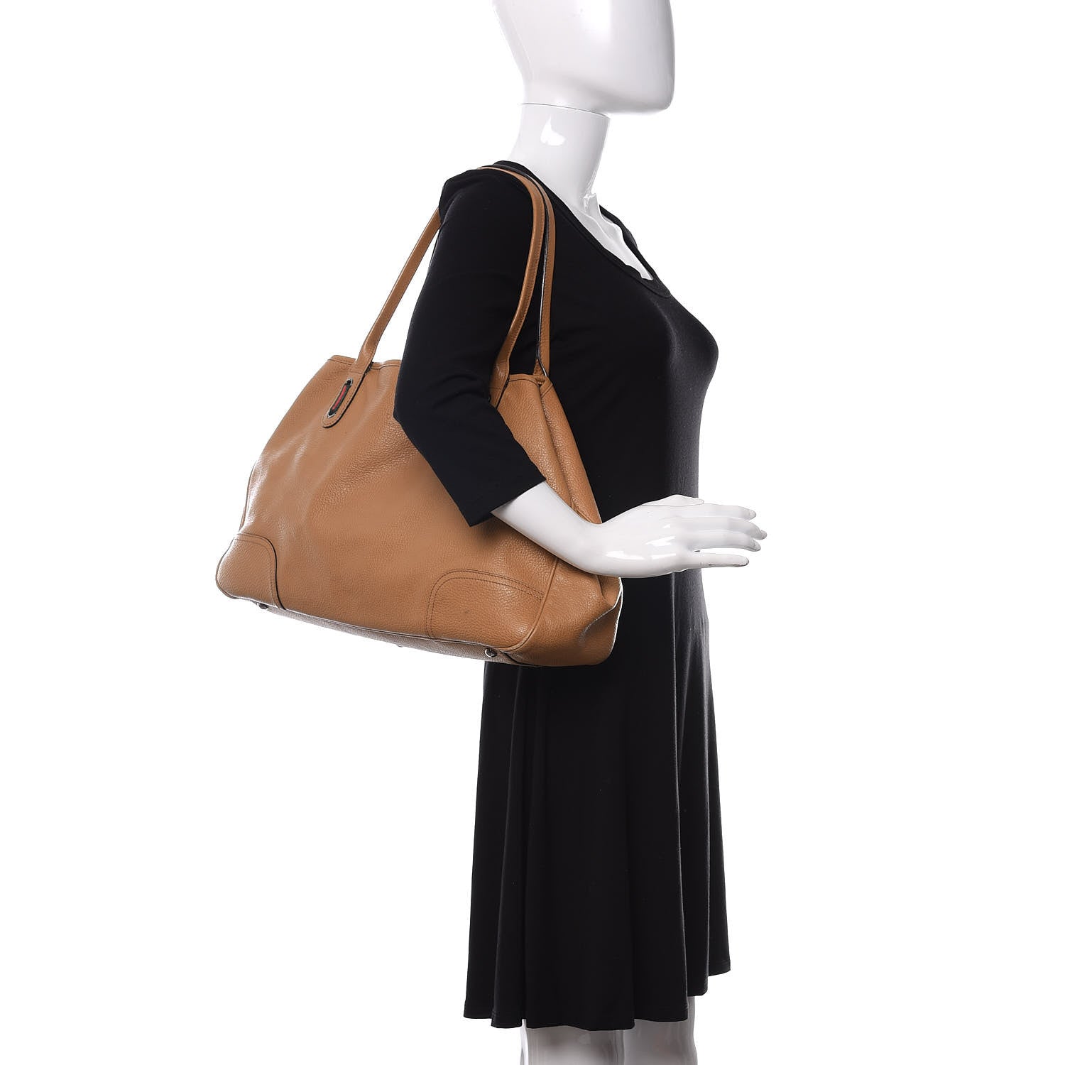 Gucci Calfskin Large Princy Tote Light Brown 2 of 13