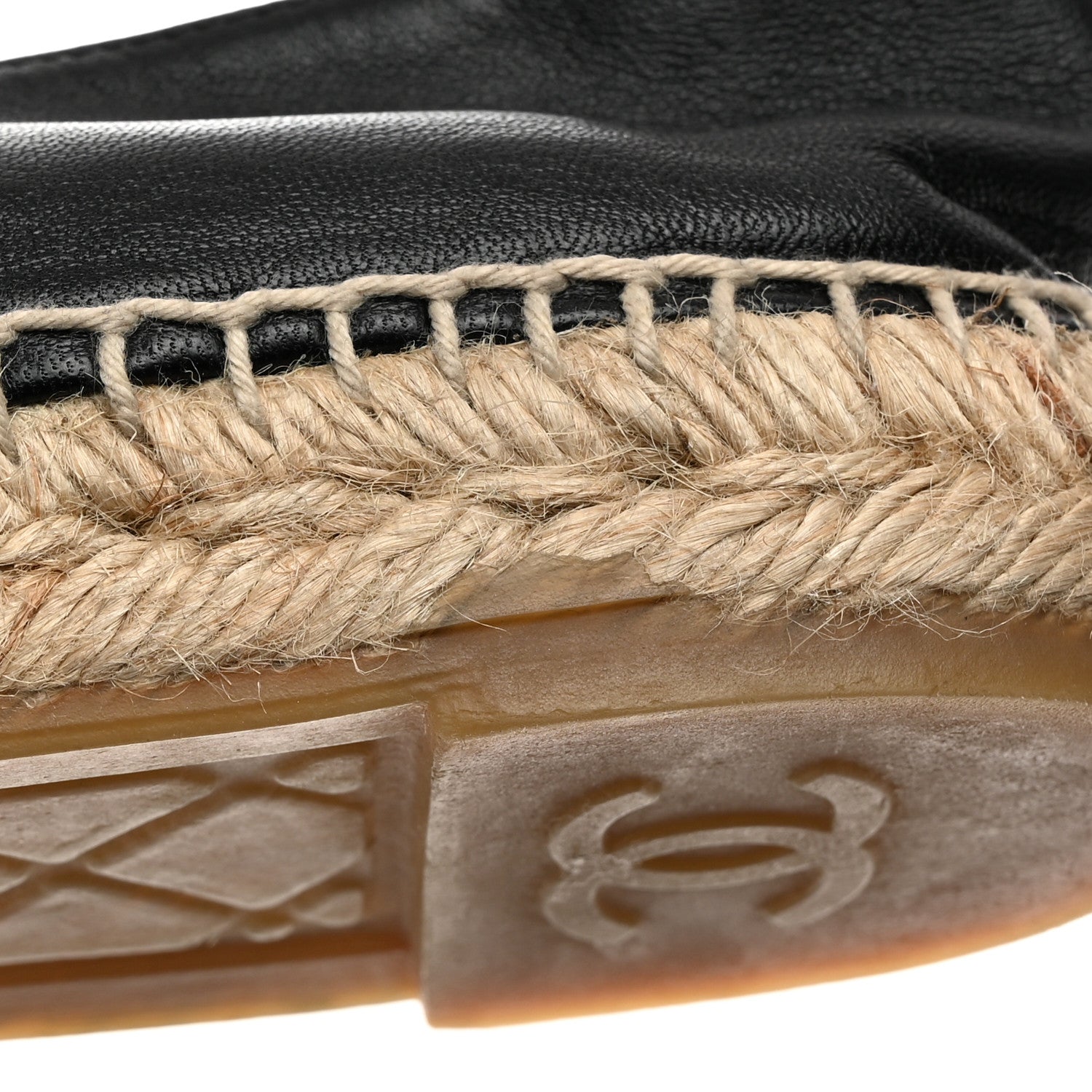 Chanel Lambskin CC Espadrilles 39 Black 5 of 9