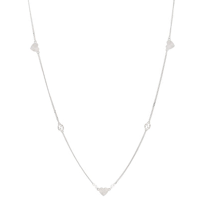 Gucci 18K White Gold Diamond Interlocking G Choker Necklace 1 of 4