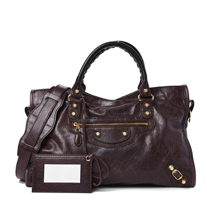 Balenciaga Agneau Giant 12 Gold Hardware City Cigare Fonce 1 of 8