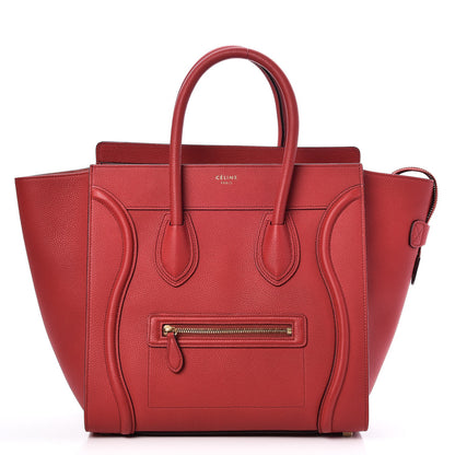 Celine Baby Drummed Calfskin Mini Luggage Red 1 of 14