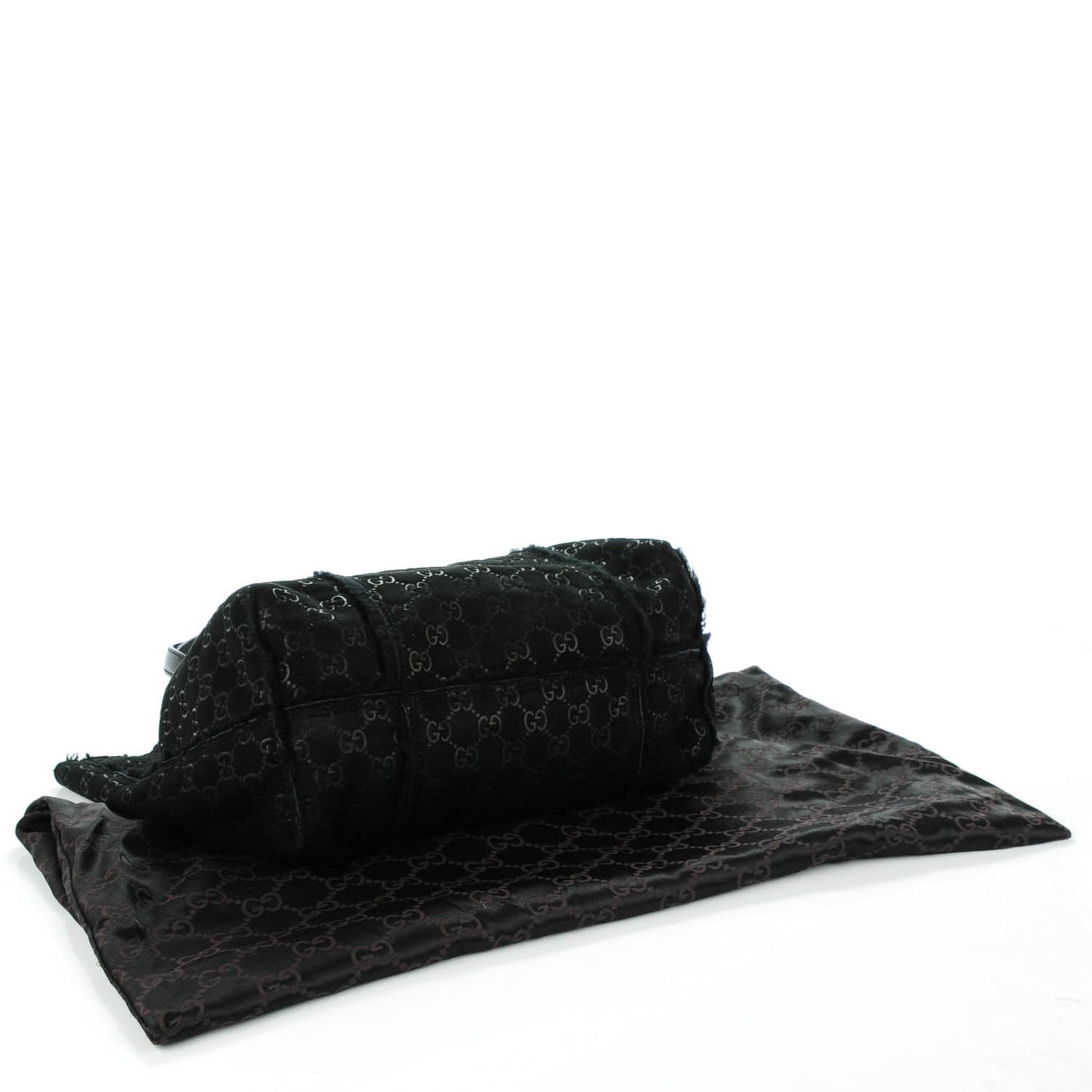 Suede Shearling Guccissima Jolicoeur Tote Black