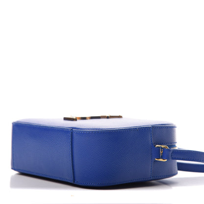 Saint Laurent Grain De Poudre Small Classic Monogram Camera Bag Blue Majorelle 8 of 9
