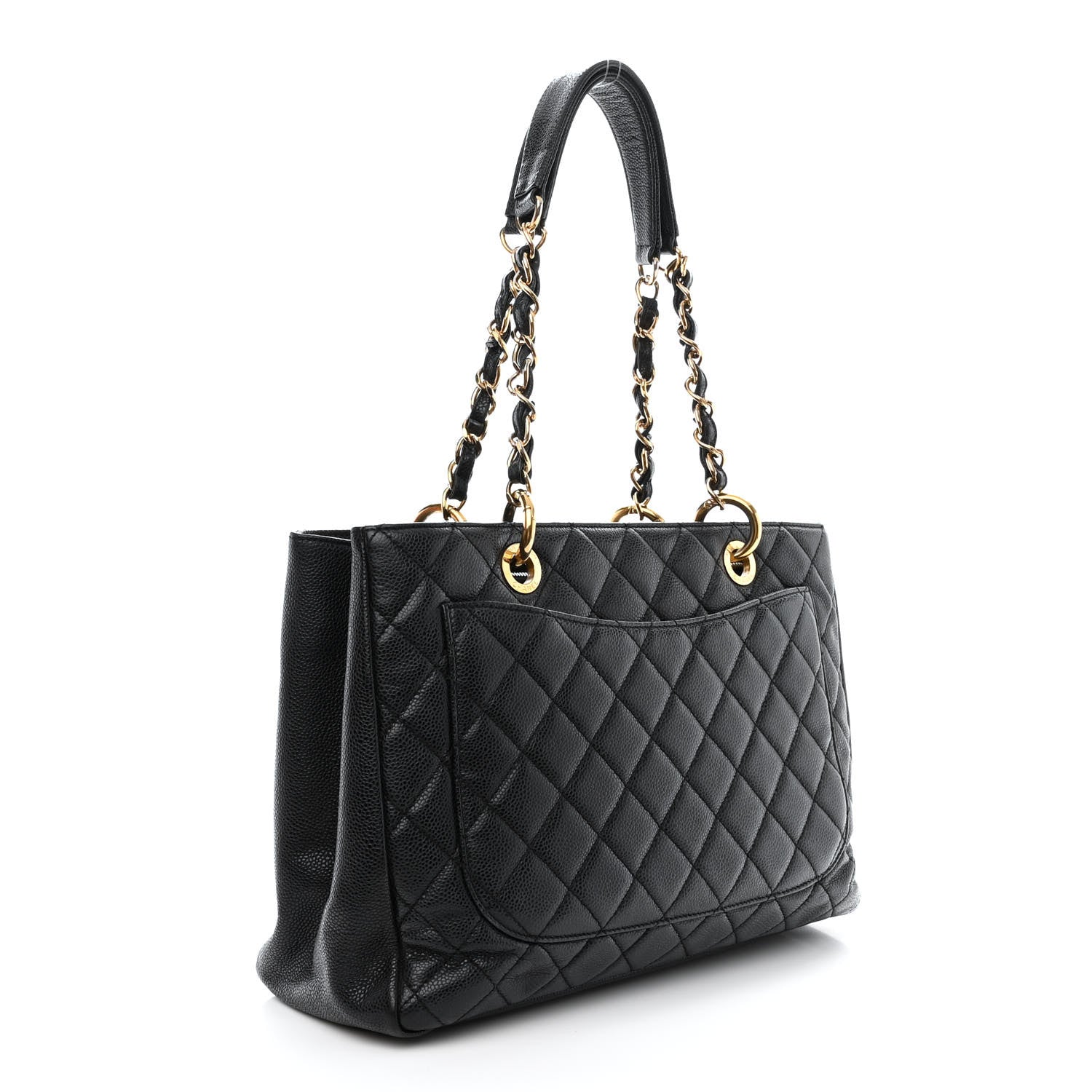 Chanel Caviar Quilted Grand Shopping Tote GST Black 3 of 10