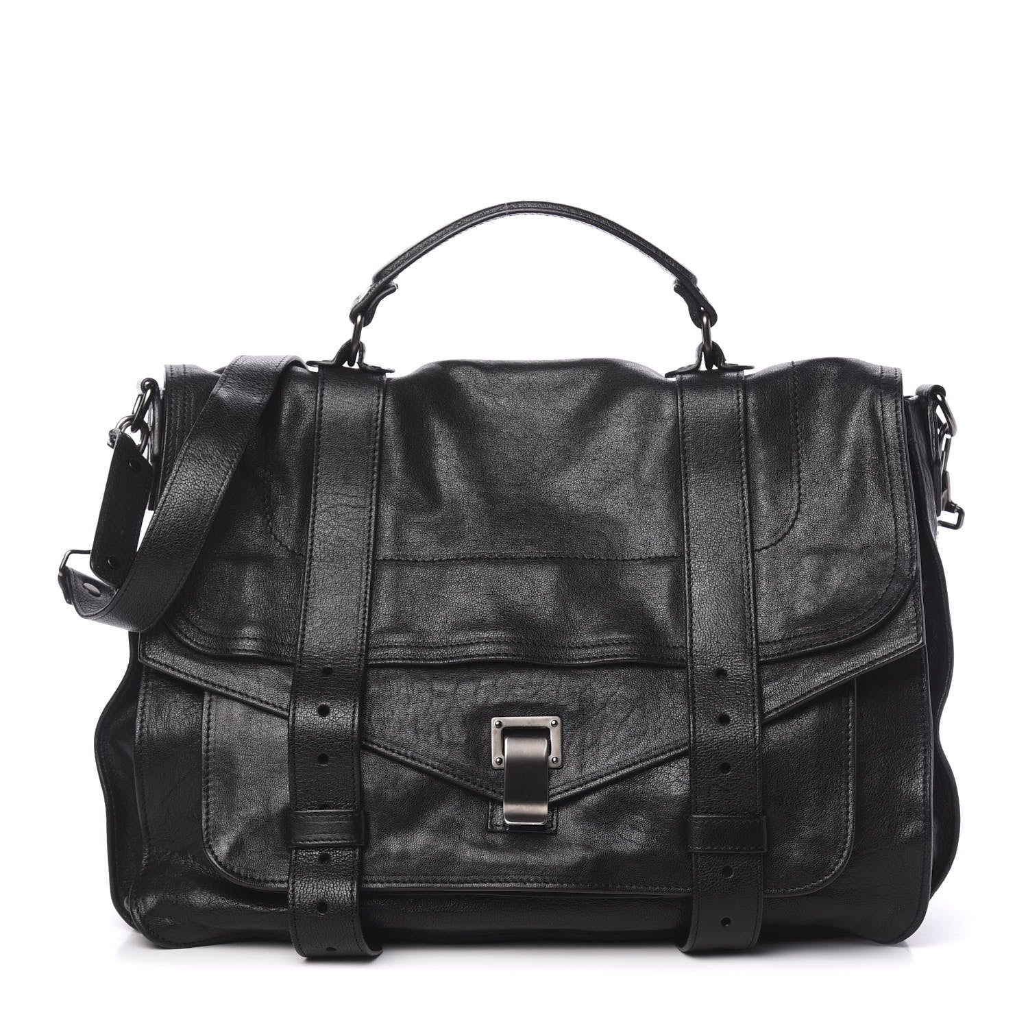 Proenza Schouler Lambskin PS1 Large Satchel Black 1 of 12