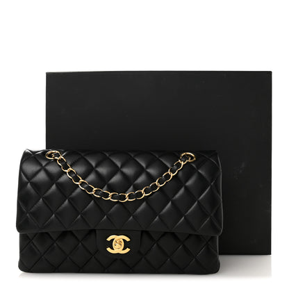 Chanel Lambskin Quilted Medium Double Flap Black 12 of 12