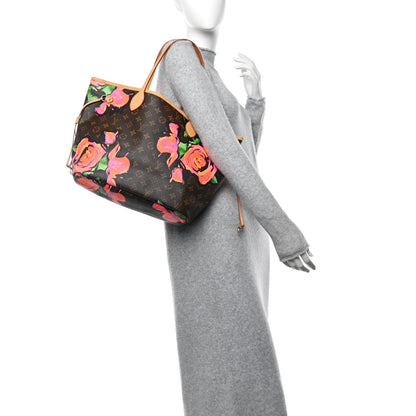Louis Vuitton Monogram Roses Neverfull MM 2 of 9