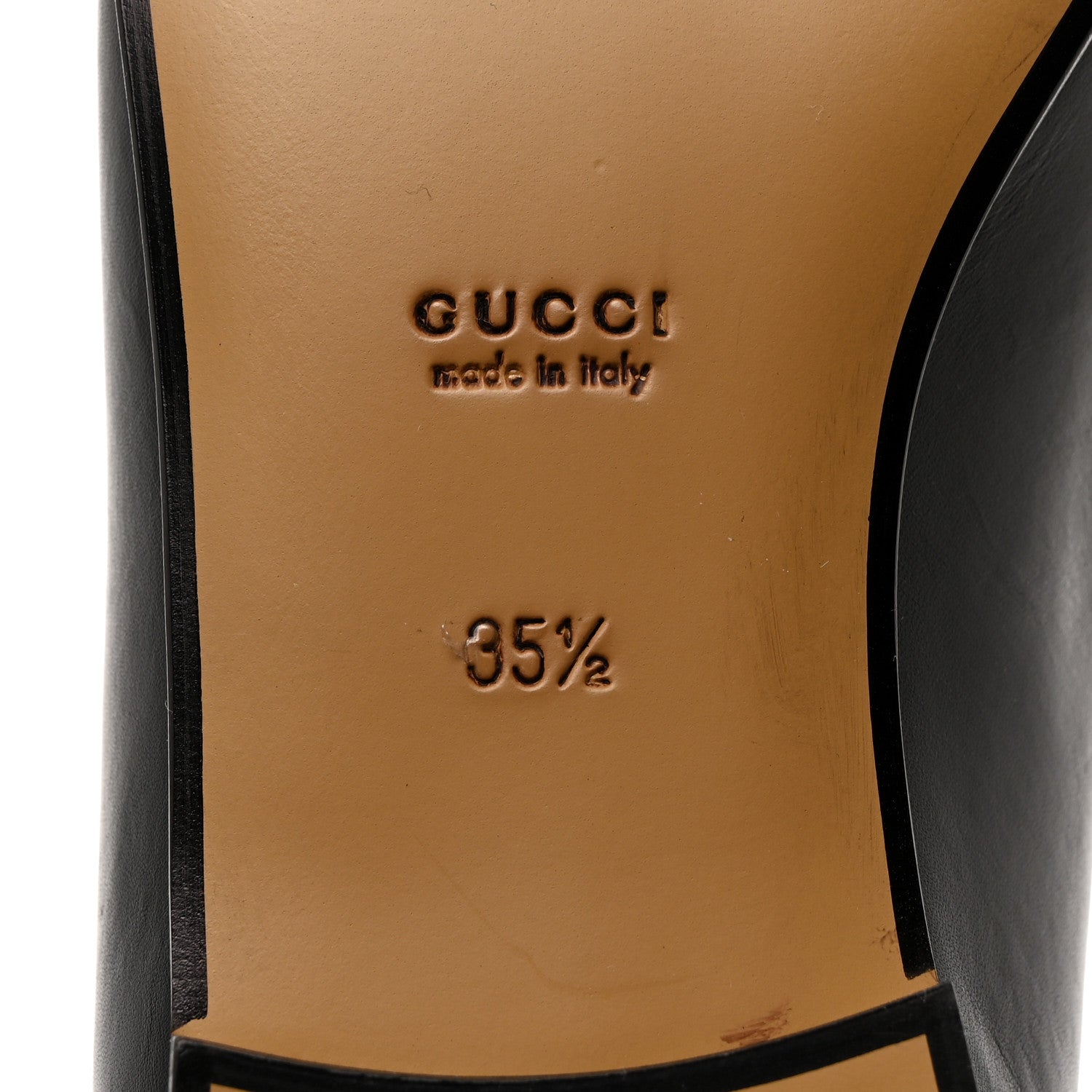 Gucci Lambskin Womens Brixton Horsebit Loafers 35.5 Black 8 of 9