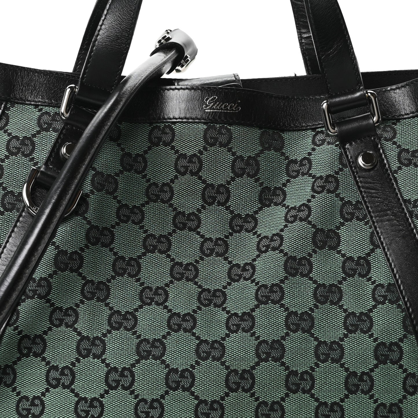 Monogram Medium Abbey Convertible Tote Green Black