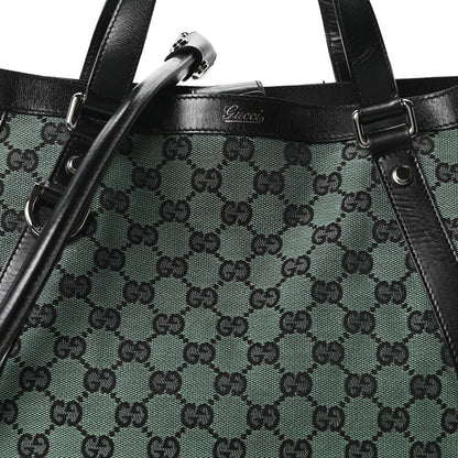 Gucci Monogram Medium Abbey Convertible Tote Green Black 8 of 10