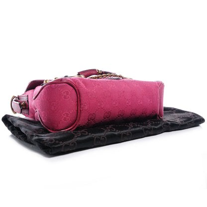 Gucci Monogram Horsebit Chain Flap Bag Fuchsia 4 of 7