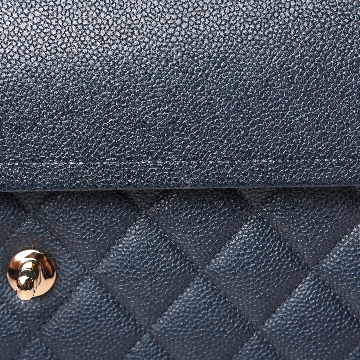 Chanel Iridescent Caviar Quilted Jumbo Double Flap Dark Blue 10 of 12
