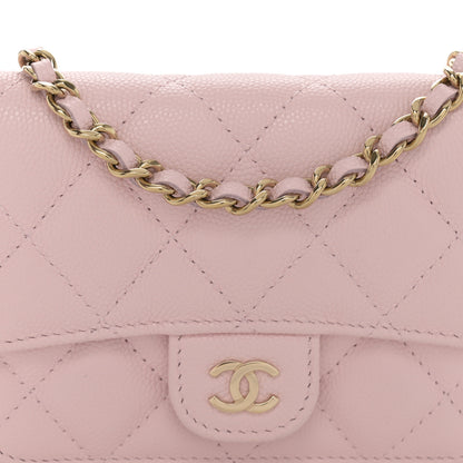 Chanel Caviar Quilted Mini Chain Bag Pink 9 of 12