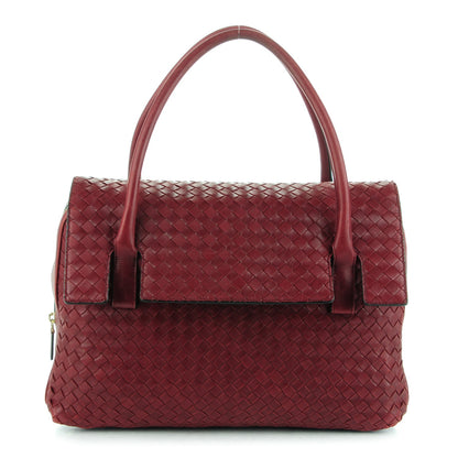 Bottega Veneta Nappa Intrecciato Satchel Red 1 of 12