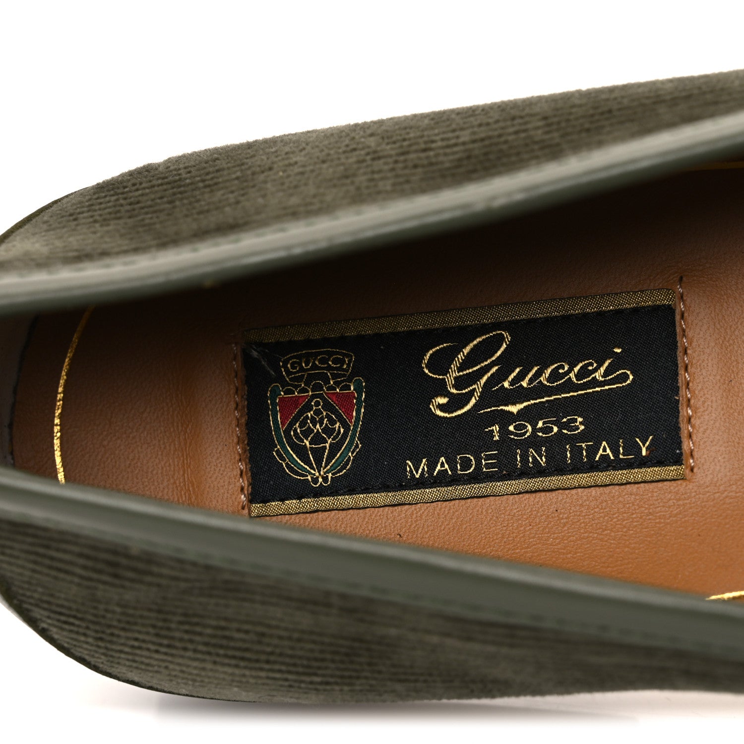 Gucci Corduroy Womens 1953 Horsebit Loafers 40 Sweet Military 9 of 10